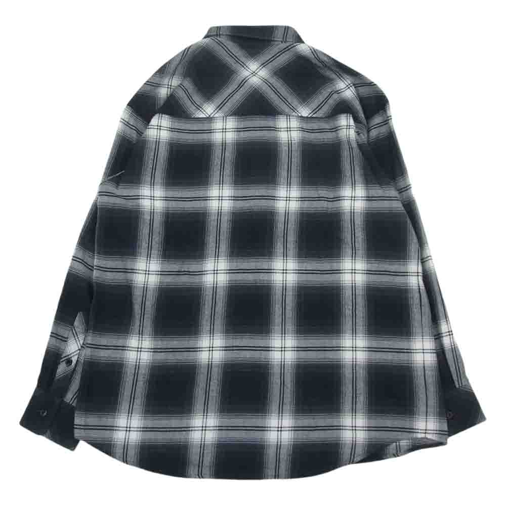 ラフ 23SS RAFU001-23-01 MIYAGIHIDETAKA ミヤギヒデタカ STANDERD SHIRT スタンダード シャツ チェック フランネル ブラック系 M【中古】