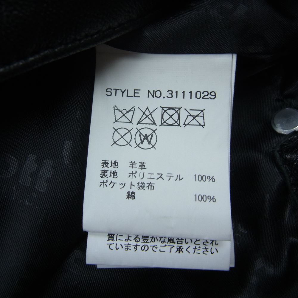 schott ショット 3111029 LAMB LEATHER SHIRT ラムレザー シャツ ジャケット ブラック系 XL【中古】