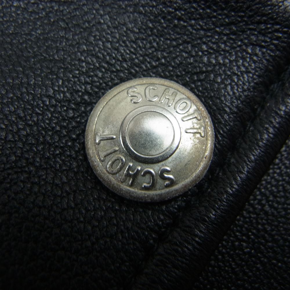 schott ショット 3111029 LAMB LEATHER SHIRT ラムレザー シャツ ジャケット ブラック系 XL【中古】