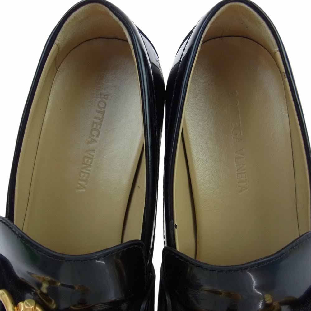 BOTTEGAVENETA ボッテガヴェネタ ムッシュ レザー ローファー シューズ 革靴 ブラック系 39【中古】
