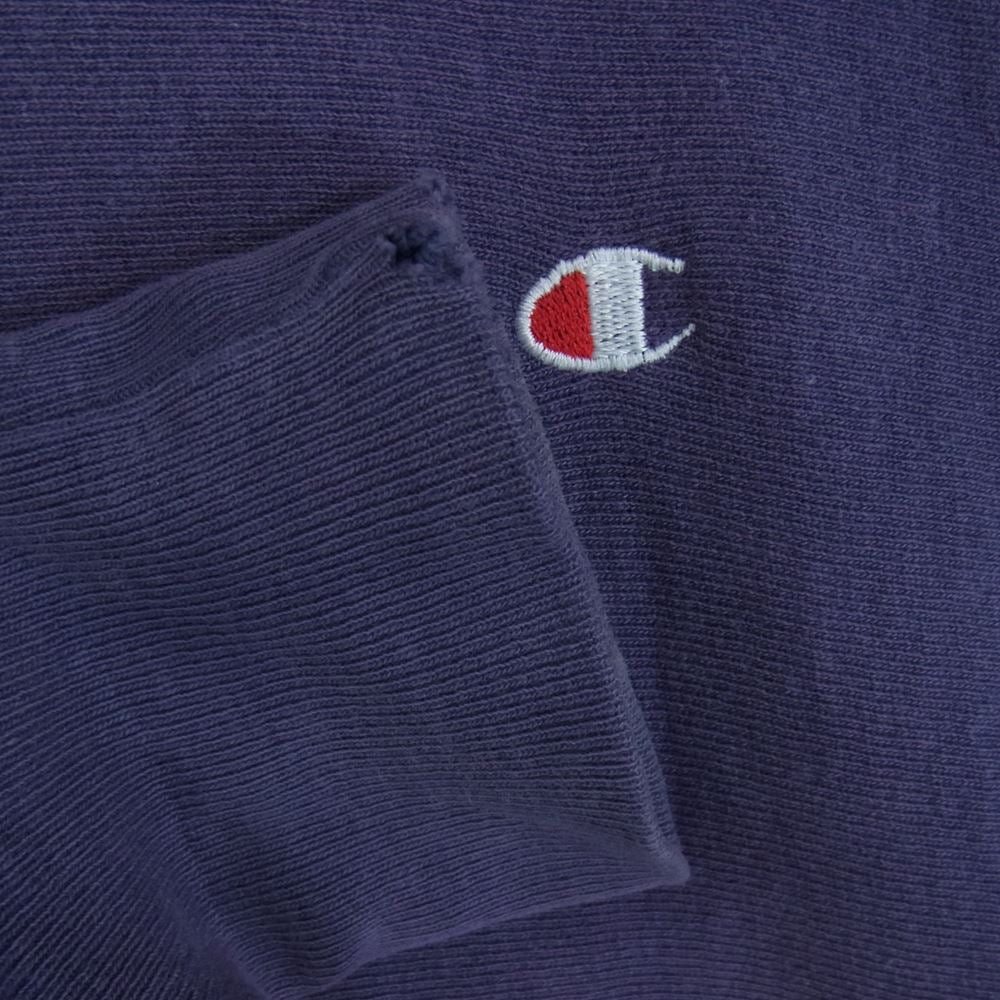 Champion チャンピオン ビンテージ 90s USA製 Reverse Weave リバースウィーブ 目あり スウェット パーカー パープル系 L【中古】