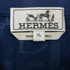 HERMES エルメス 20SS  Labyrinthe Equestre 馬具柄 クルーネック Tシャツ カットソー ネイビー  ネイビー系 XL【中古】