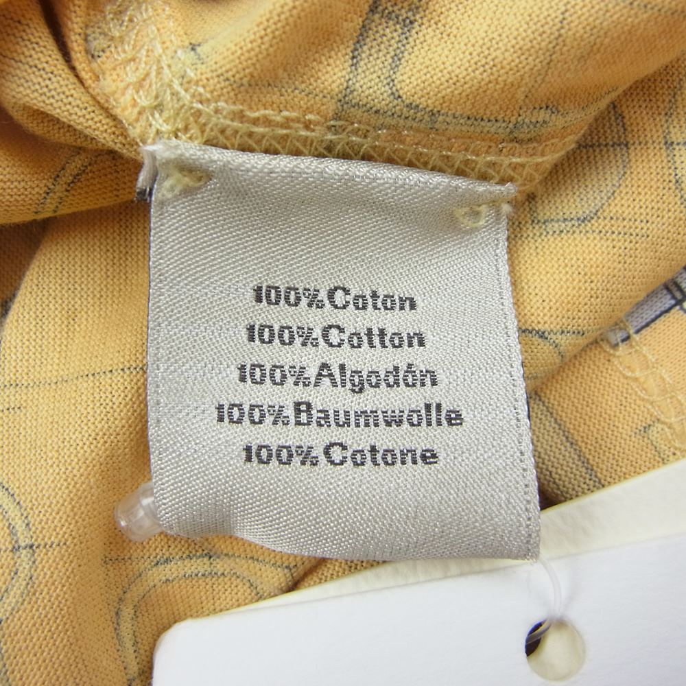 HERMES エルメス 20SS  Labyrinthe Equestre 馬具柄 クルーネック Tシャツ カットソー イエロー イエロー系 XL【中古】