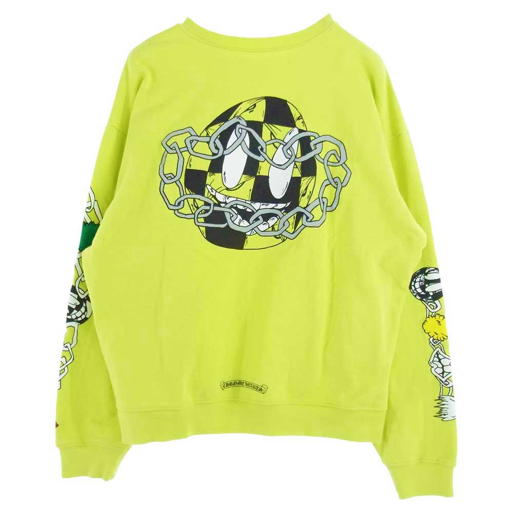 CHROME HEARTS クロムハーツ（原本無） 22AW × MATTY BOY マッティボーイ スウェット PPO CHAIN GAME チェーン ゲーム イエロー系 XL【中古】