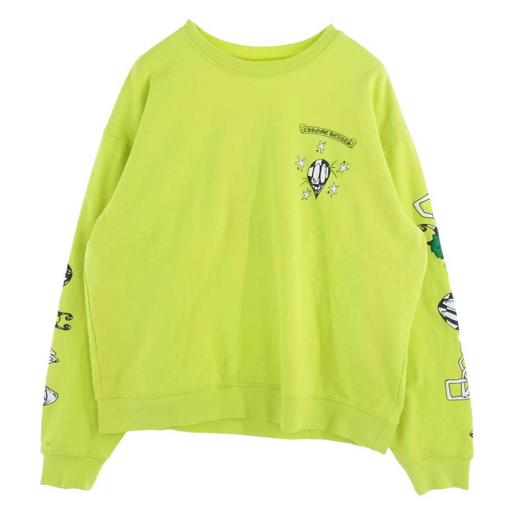 CHROME HEARTS クロムハーツ（原本無） 22AW × MATTY BOY マッティボーイ スウェット PPO CHAIN GAME チェーン ゲーム イエロー系 XL【中古】