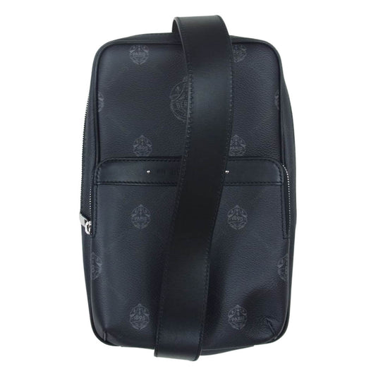 Berluti ベルルッティ 21SS  Discovery ディスカバリー キャンバス レザー クロスボディバッグ ワンショルダー ブラック系【美品】【中古】