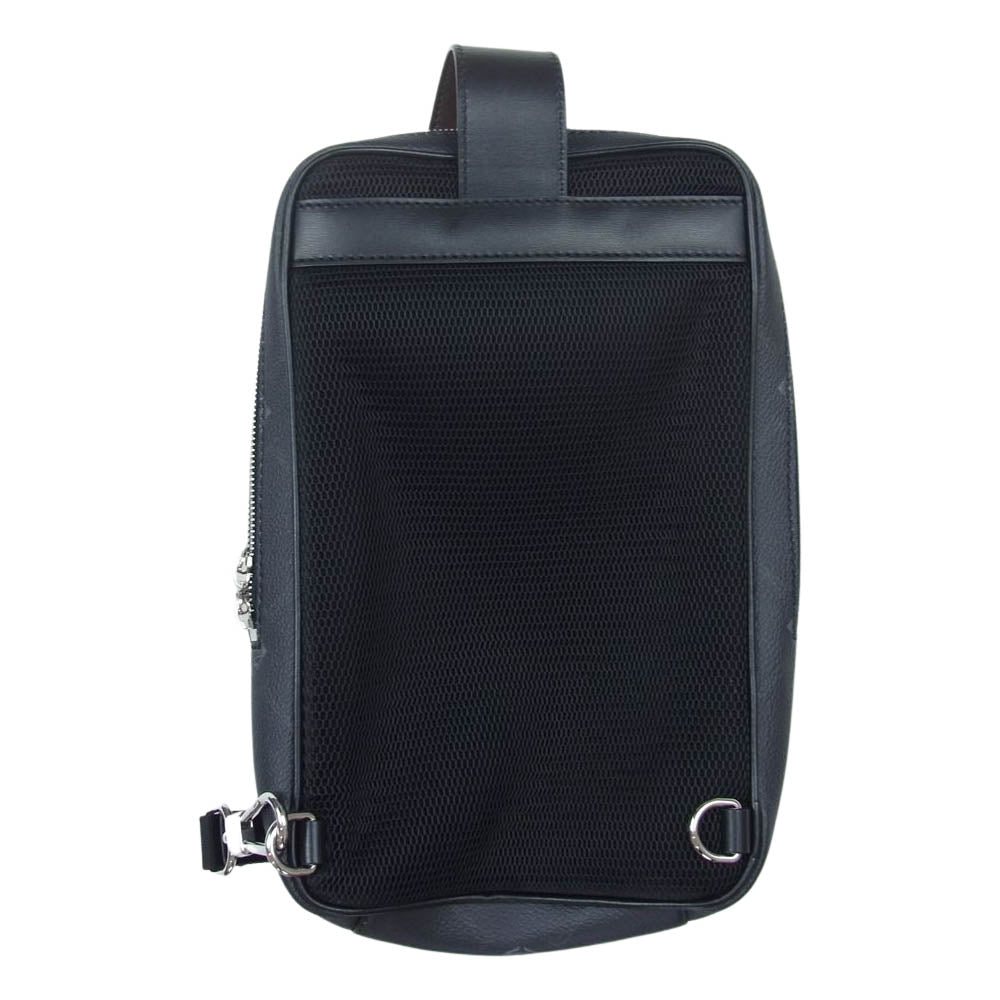 Berluti ベルルッティ 21SS  Discovery ディスカバリー キャンバス レザー クロスボディバッグ ワンショルダー ブラック系【美品】【中古】