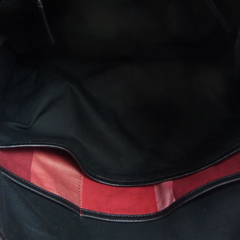 ブラックレーベルクレストブリッジ レザー トート バッグ ブラック系【中古】