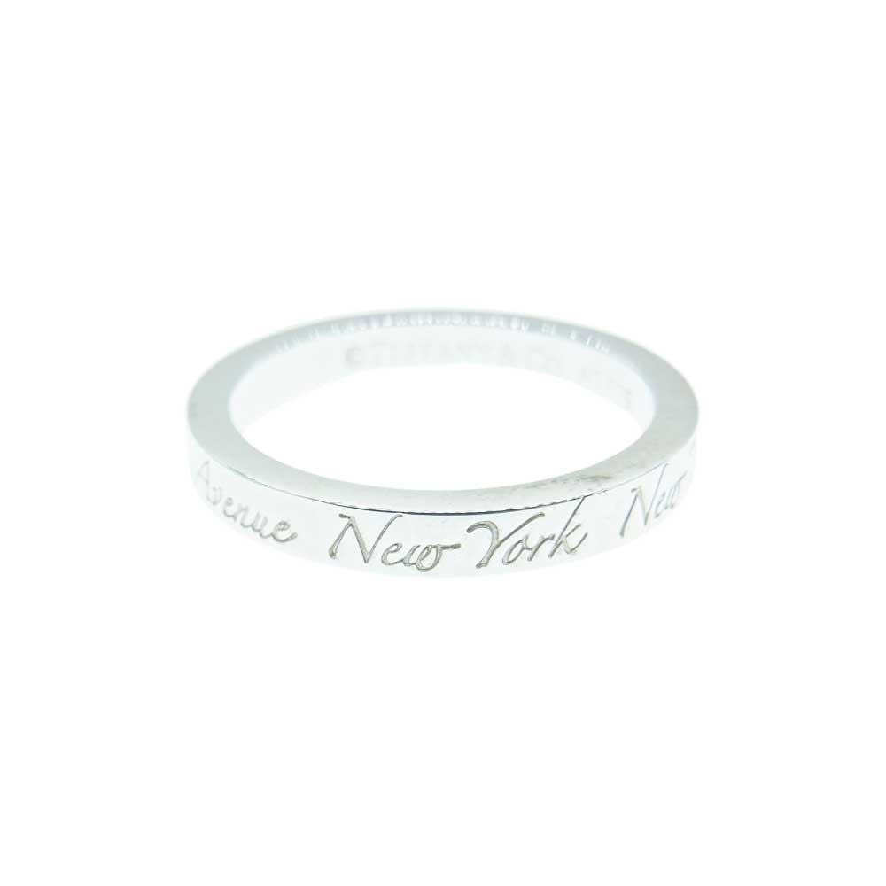 TIFFANY&Co. ティファニー 727 Fifth Avenue New York New York 10022 ノーツ ナローバンド リング SV925 シルバー系 11.5号【中古】