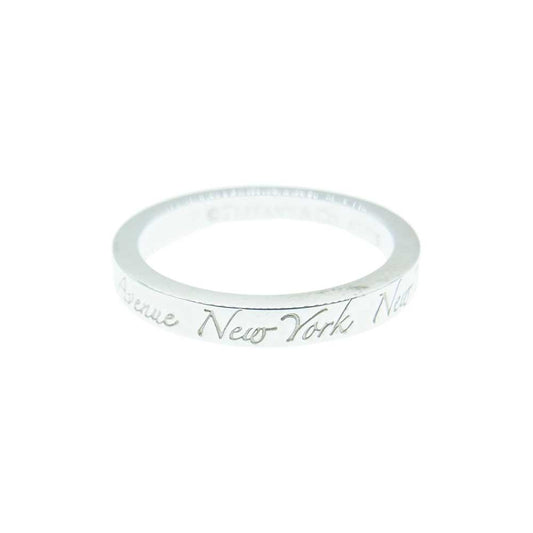 TIFFANY&Co. ティファニー 727 Fifth Avenue New York New York 10022 ノーツ ナローバンド リング SV925 シルバー系 11.5号【中古】