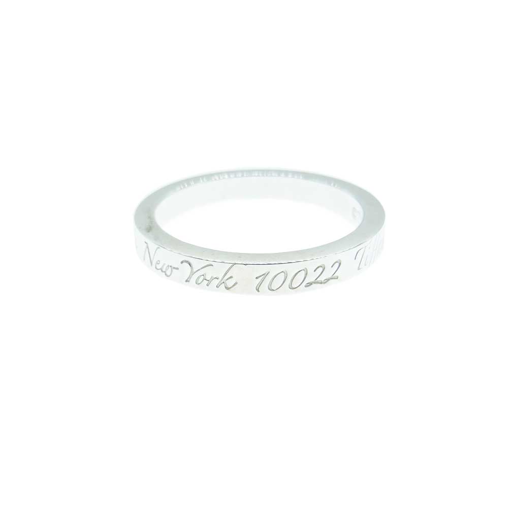 TIFFANY&Co. ティファニー 727 Fifth Avenue New York New York 10022 ノーツ ナローバンド リング SV925 シルバー系 11.5号【中古】