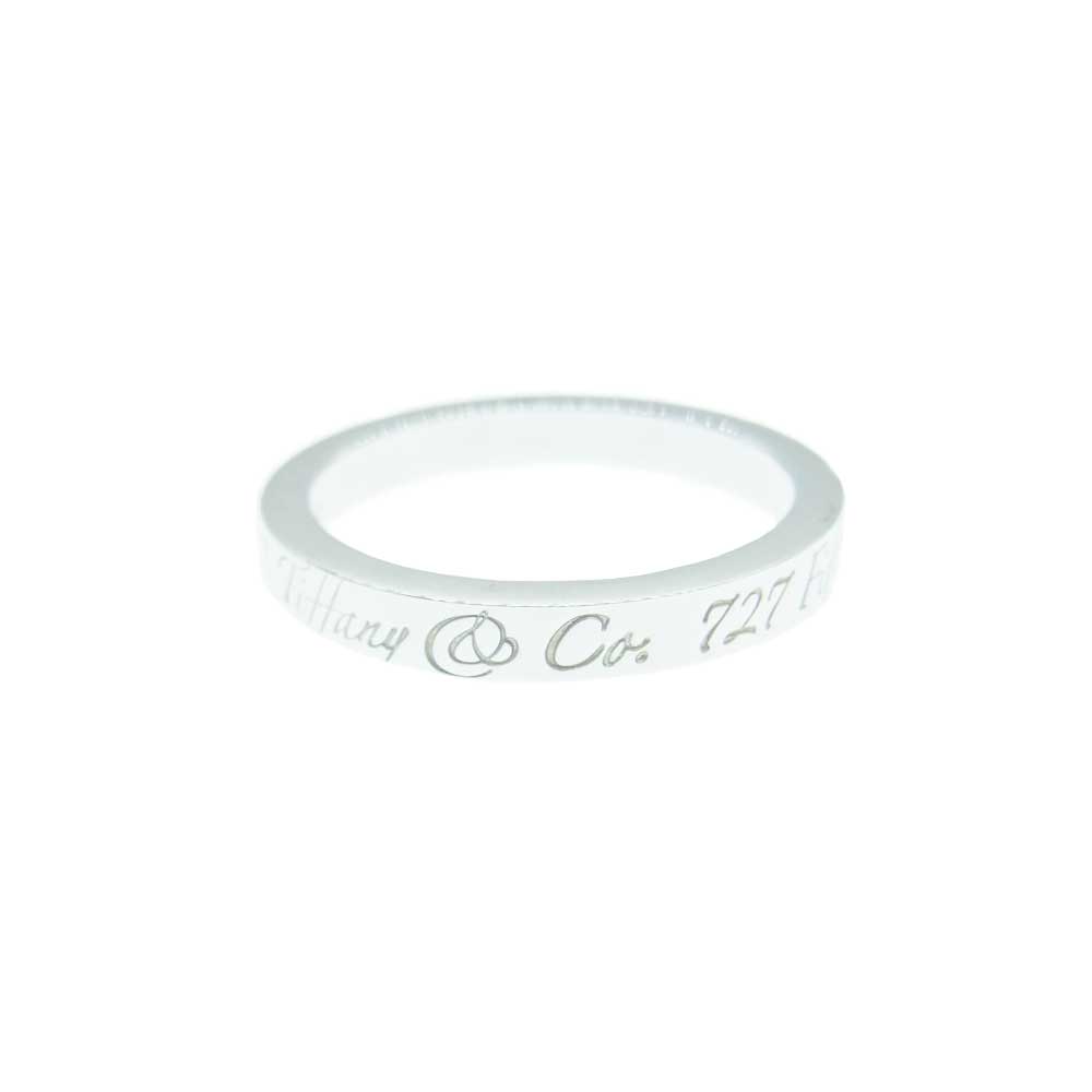 TIFFANY&Co. ティファニー 727 Fifth Avenue New York New York 10022 ノーツ ナローバンド リング SV925 シルバー系 11.5号【中古】