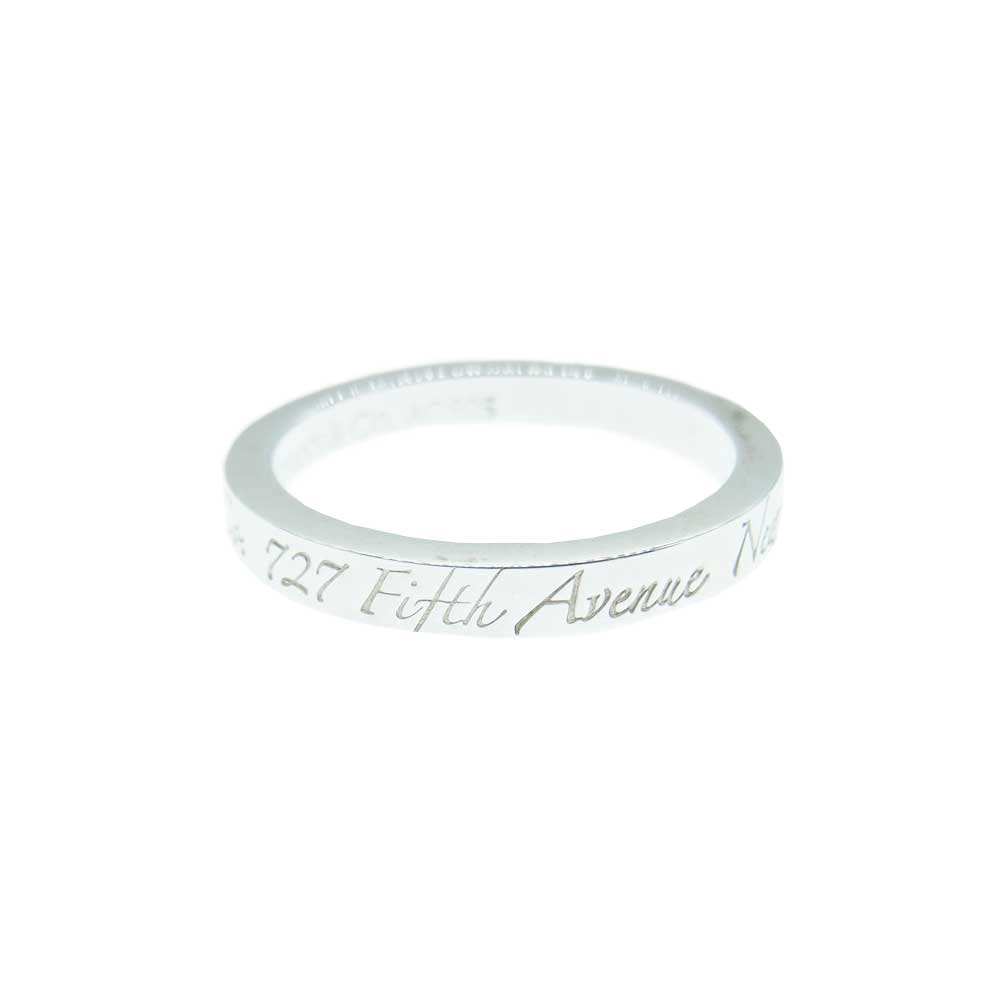 TIFFANY&Co. ティファニー 727 Fifth Avenue New York New York 10022 ノーツ ナローバンド リング SV925 シルバー系 11.5号【中古】