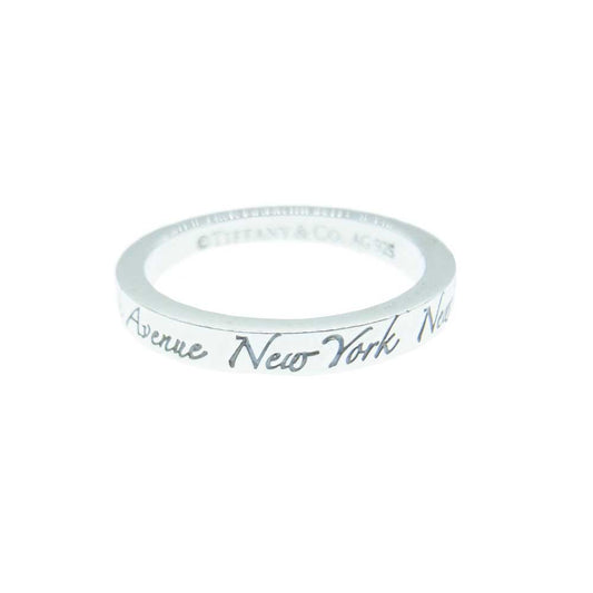 TIFFANY&Co. ティファニー 727 Fifth Avenue New York New York 10022 ノーツ ナローバンド リング SV925 シルバー系 11号【中古】