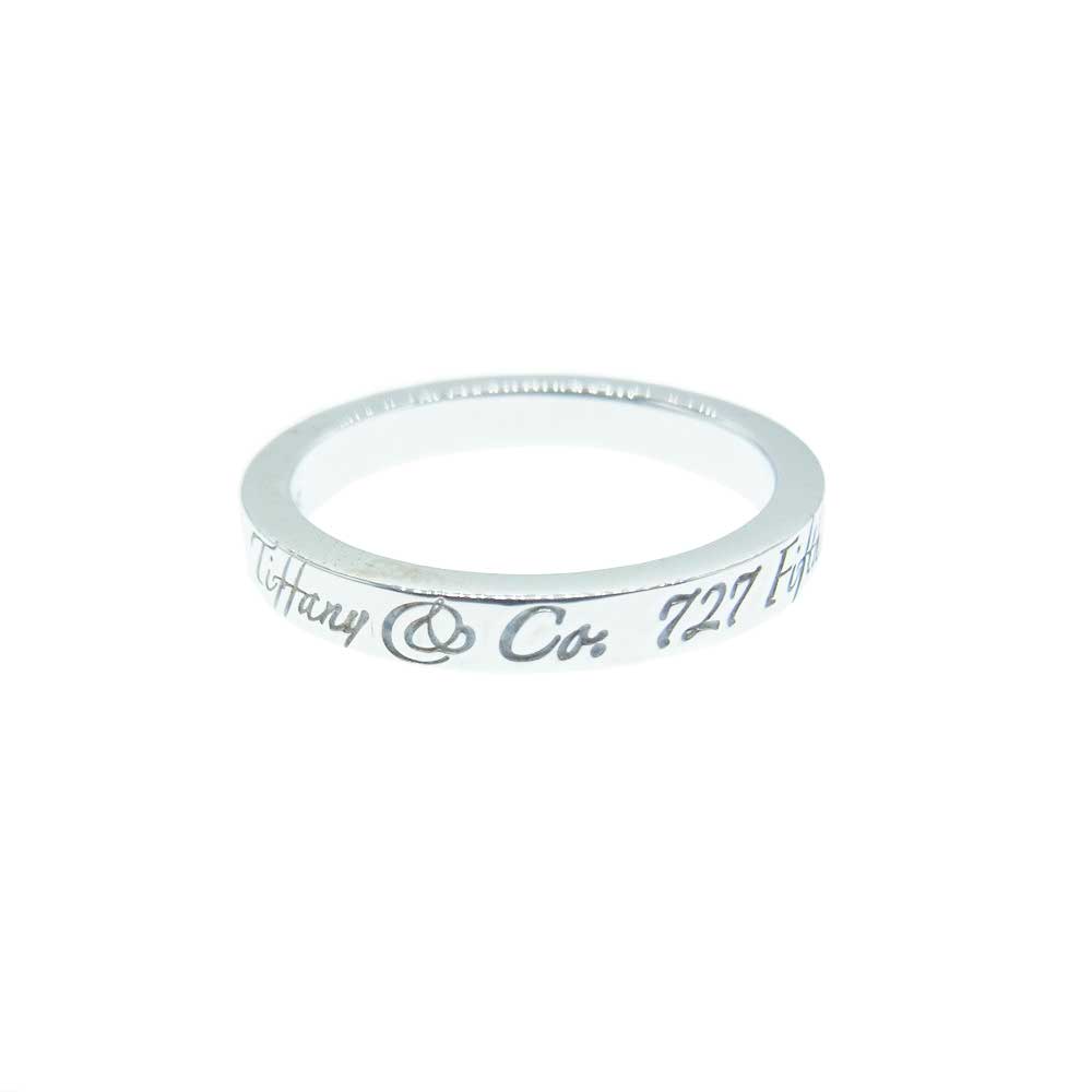 TIFFANY&Co. ティファニー 727 Fifth Avenue New York New York 10022 ノーツ ナローバンド リング SV925 シルバー系 11号【中古】