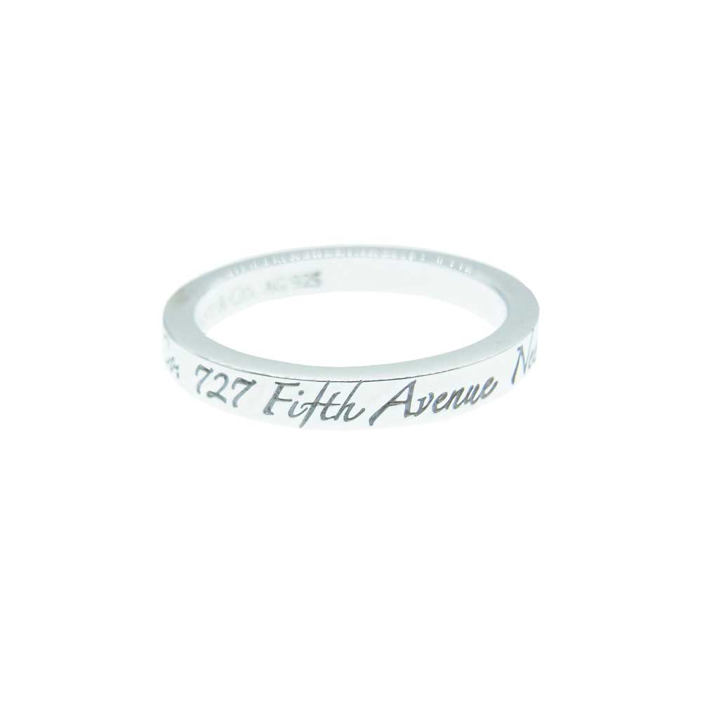 TIFFANY&Co. ティファニー 727 Fifth Avenue New York New York 10022 ノーツ ナローバンド リング SV925 シルバー系 11号【中古】