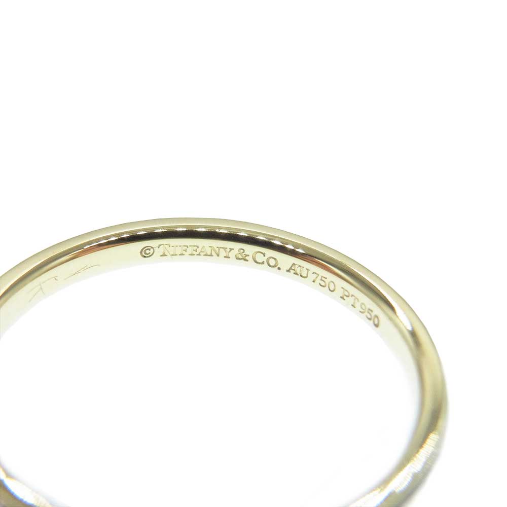 TIFFANY&Co. ティファニー K18PG PT950 クラシック バンド リング シルバー系 ゴールド系 11.5号【中古】