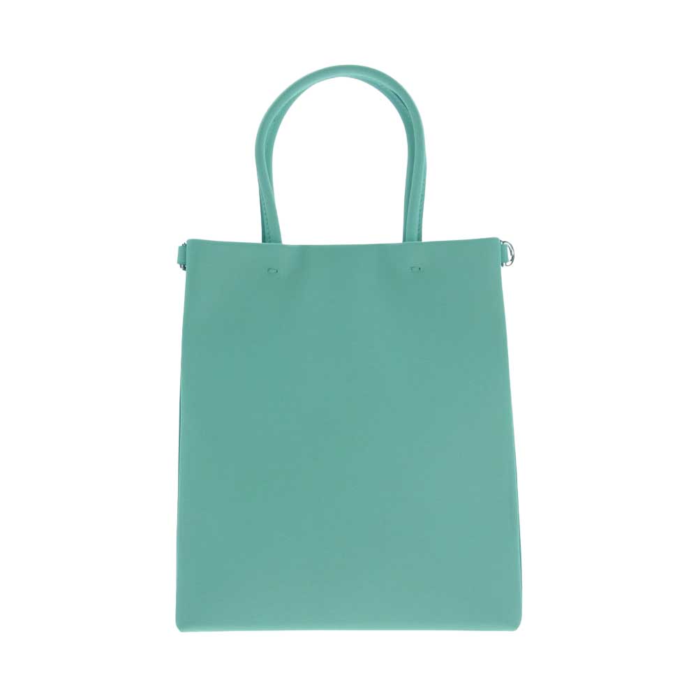TIFFANY&Co. ティファニー キャットストリート スモール ショッピングトート 2WAY ハンドバッグ ショルダー ライトグリーン系【極上美品】【中古】