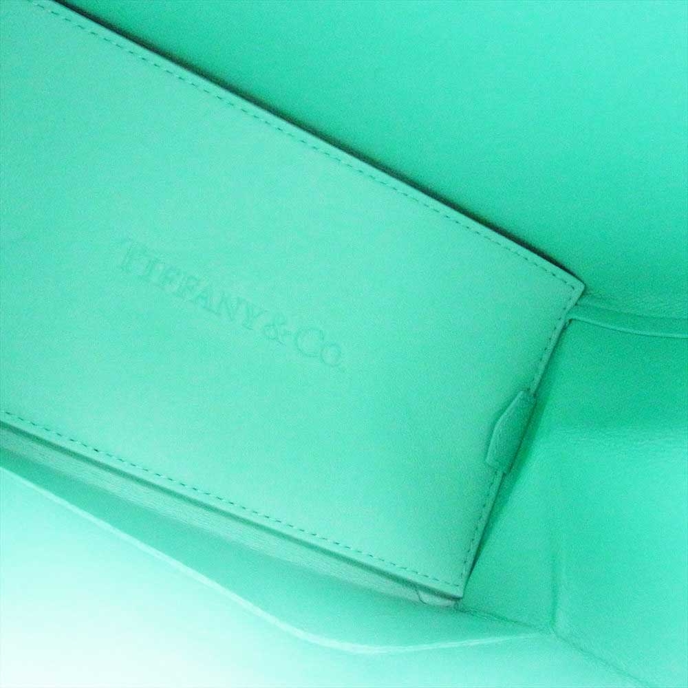 TIFFANY&Co. ティファニー キャットストリート スモール ショッピングトート 2WAY ハンドバッグ ショルダー ライトグリーン系【極上美品】【中古】