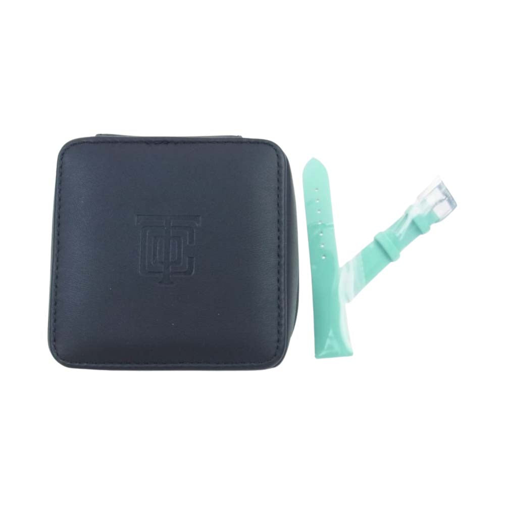 TIFFANY&Co. ティファニー 63520071 EAST WEST BLUE WHITE SS  イーストウエスト クオーツ 腕時計 替えベルト レザーケース付 ライトグリーン系【極上美品】【中古】