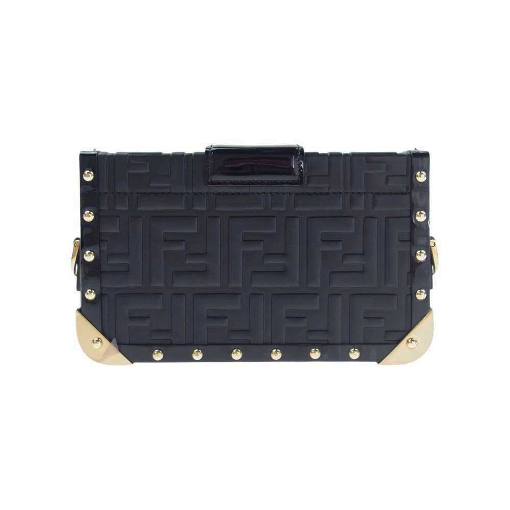 FENDI フェンディ 7VA507A バゲット トランク スモール FFジャカードファブリック バッグ ブラック系【美品】【中古】