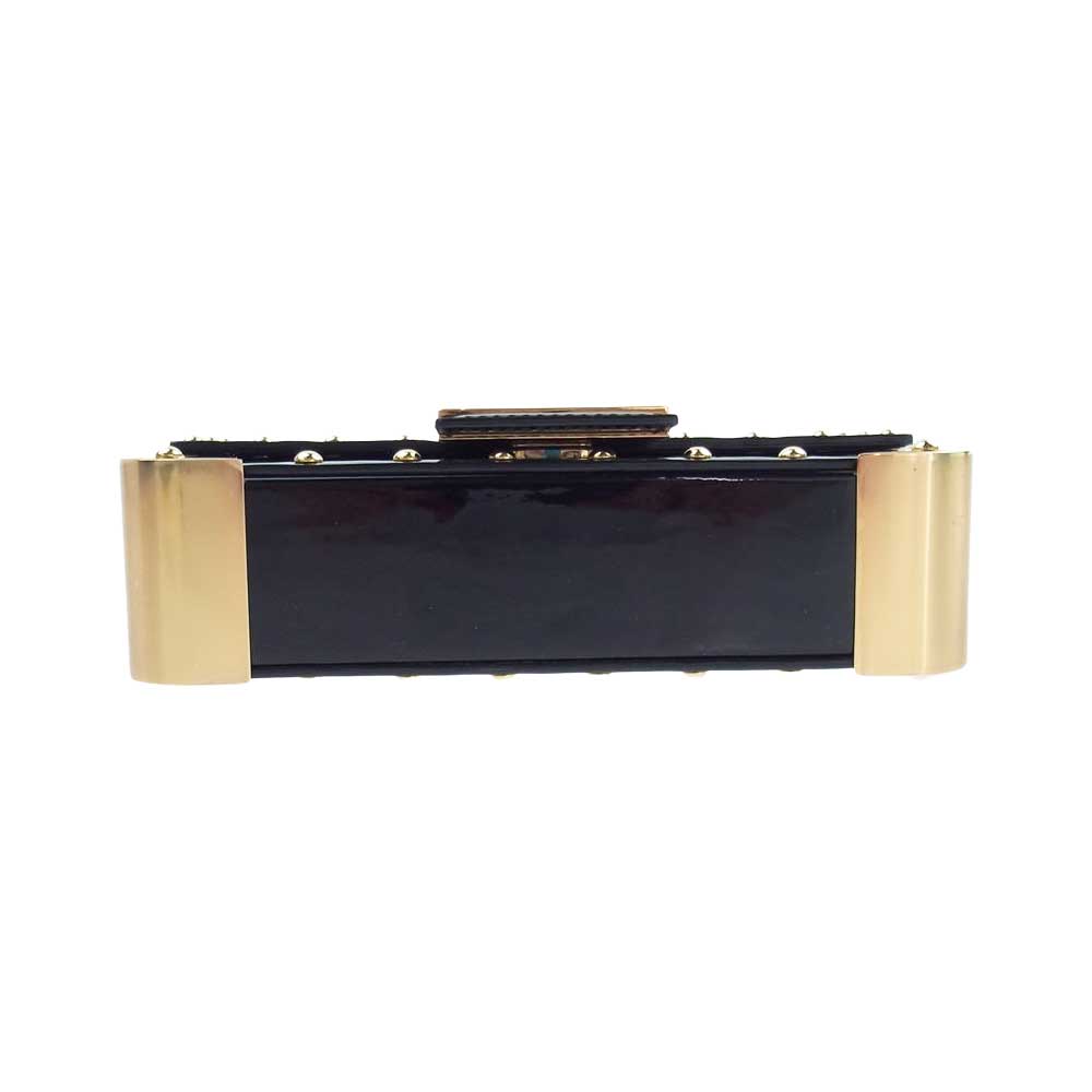 FENDI フェンディ 7VA507A バゲット トランク スモール FFジャカードファブリック バッグ ブラック系【美品】【中古】
