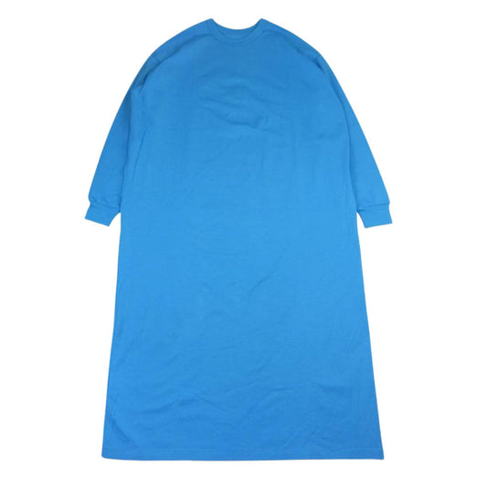 メゾンエウレカ GIZA COTTON MAXI L/S ギザ コットン マキシ 長袖 ワンピース ブルー系 F【中古】