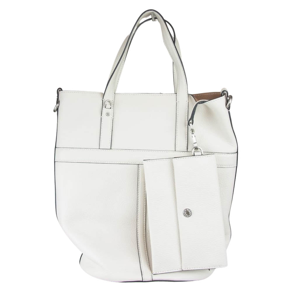 ジャンニキアリーニ バケツ バッグ レザー オフホワイト系【中古】