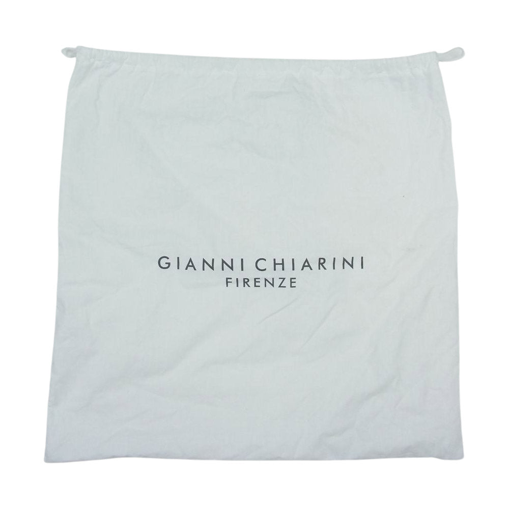 ジャンニキアリーニ チェーン ショルダー バッグ  レザー ショルダーストラップ付け替え可 イエロー系【中古】