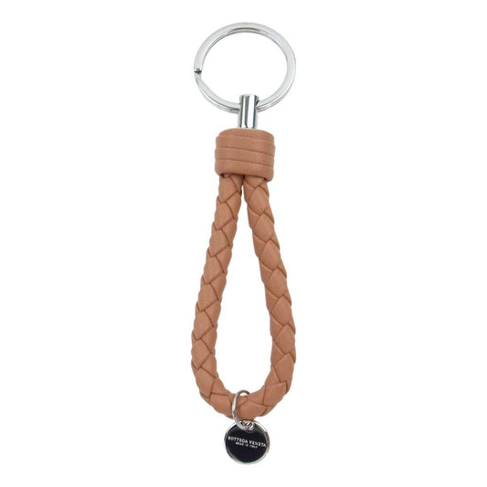 BOTTEGAVENETA ボッテガヴェネタ 113539 V001D 7615 キーリング イントレチャート レザー ライトブラウン系【美品】【中古】