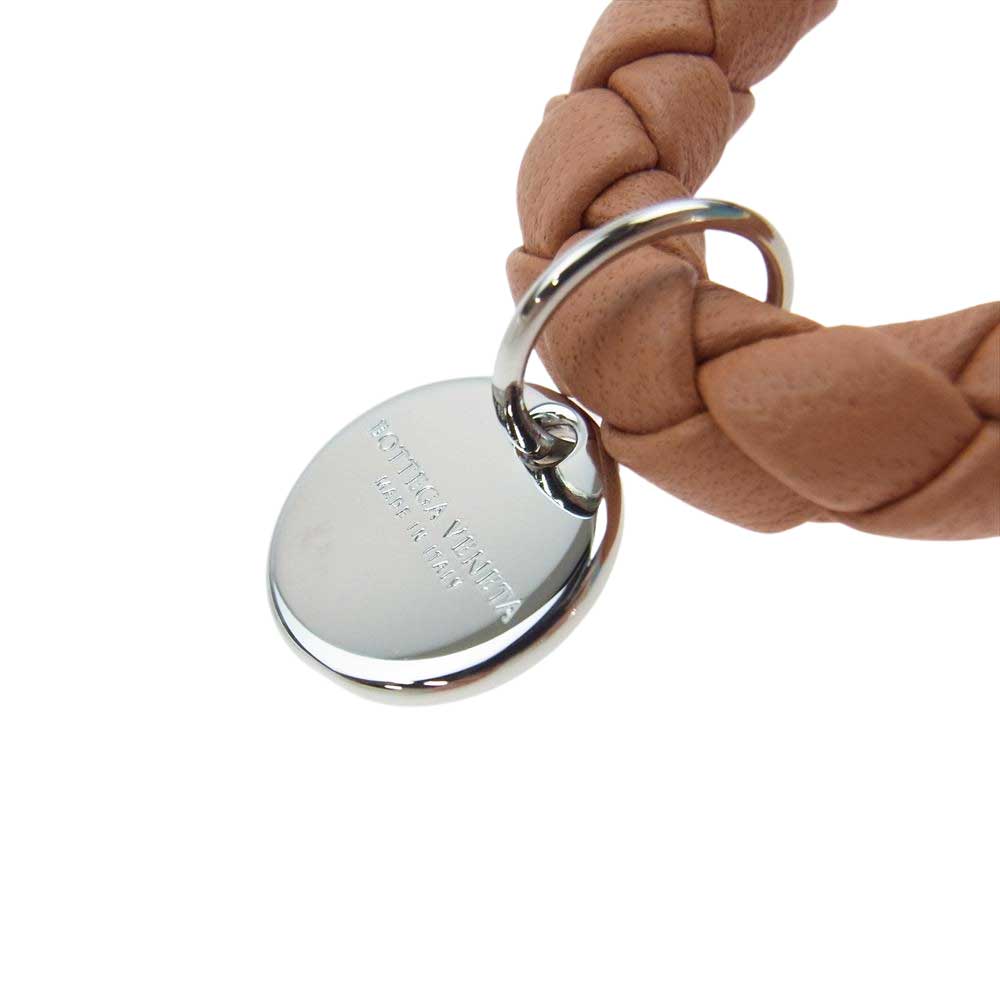 BOTTEGAVENETA ボッテガヴェネタ 113539 V001D 7615 キーリング イントレチャート レザー ライトブラウン系【美品】【中古】