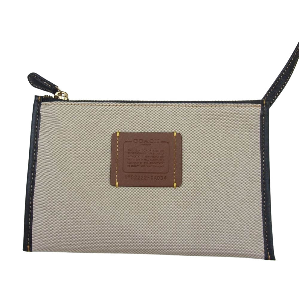 COACH コーチ B2222-CA034 TEXTURED PAPER STRAW SMALL TOTO BAG テクスチャード ペーパーストロー スモール トート かごバッグ ブラック系 ベージュ系【美品】【中古】