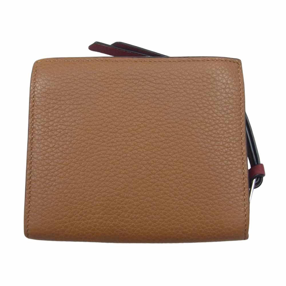 LOEWE ロエベ コンパクト ジップ ウォレット ブラウン系【中古】