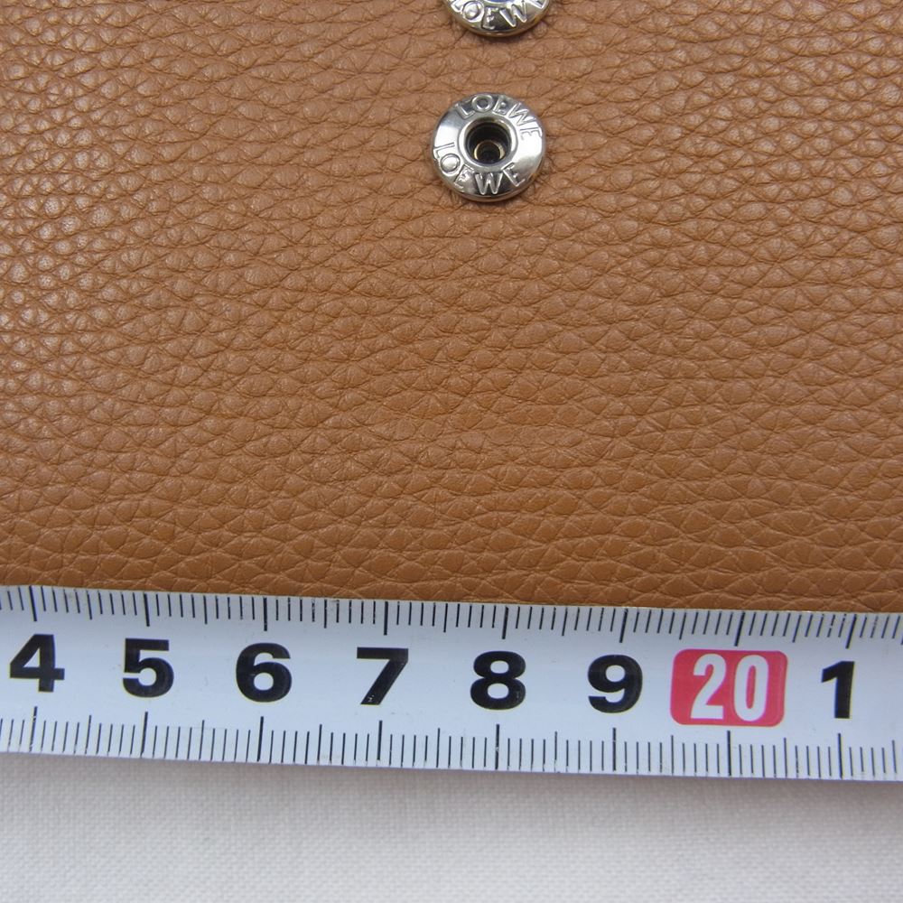 LOEWE ロエベ コンパクト ジップ ウォレット ブラウン系【中古】