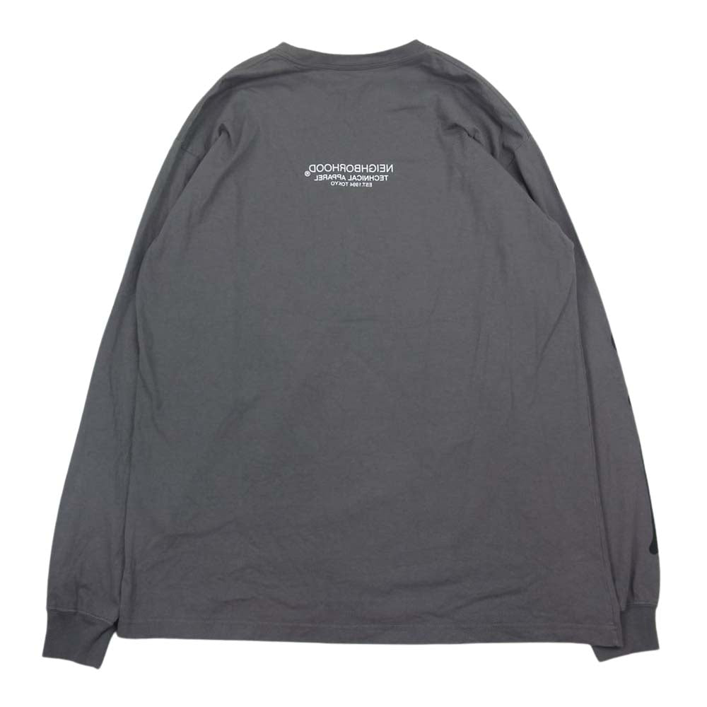 NEIGHBORHOOD ネイバーフッド 21SS BONES L/S TEE ボーン 長袖 Tシャツ グレー グレー系 L【中古】