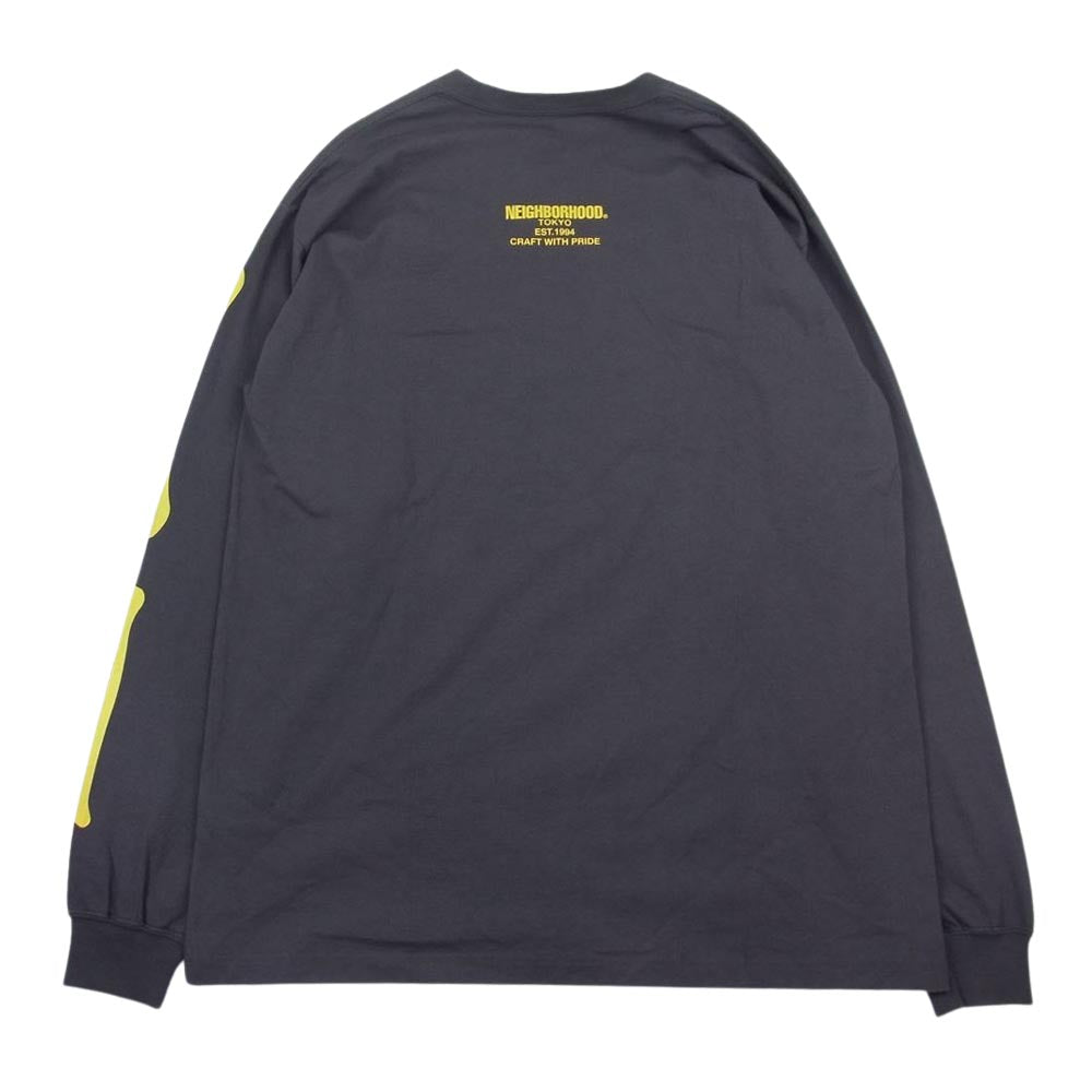 NEIGHBORHOOD ネイバーフッド 21SS BONES L/S TEE ボーン 長袖 Tシャツ グレー系 L【中古】