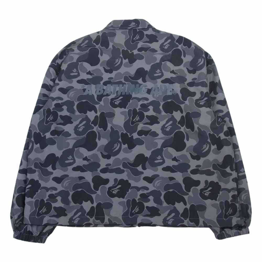 A BATHING APE アベイシングエイプ 001LJF801019X 1st CAMO RAIN JACKET カモ コーチ ジャケット グレーカモ グレー系 L【美品】【中古】