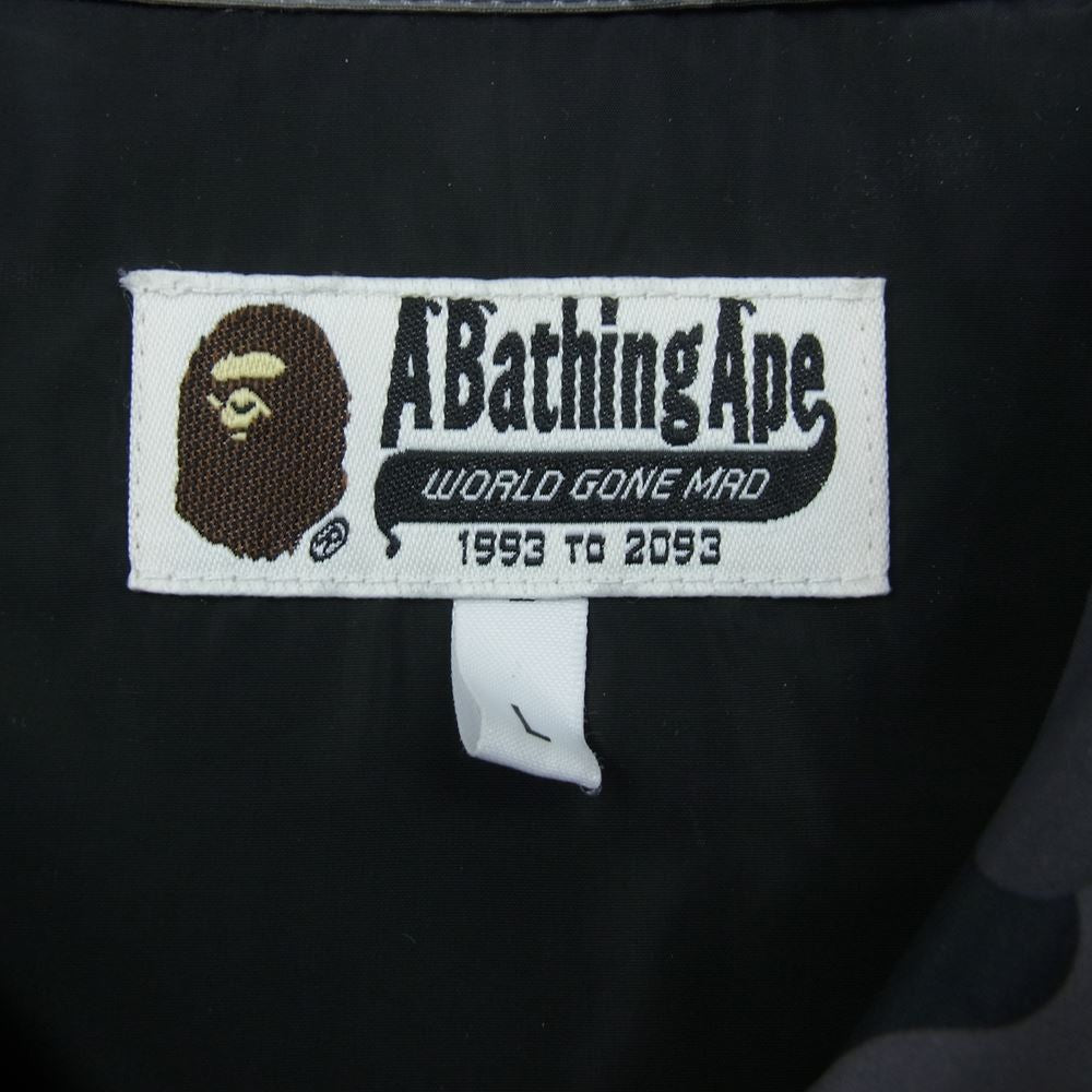 A BATHING APE アベイシングエイプ 001LJF801019X 1st CAMO RAIN JACKET カモ コーチ ジャケット グレーカモ グレー系 L【美品】【中古】