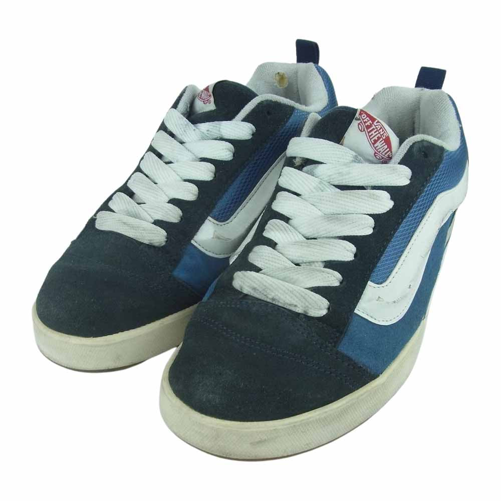 VANS バンズ V360 ニュースクール ローカット スニーカー ネイビー系 ブラック系 ホワイト系 27cm【中古】