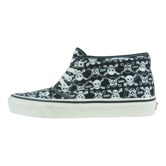 VANS バンズ US企画 CHUKKA 49 DX SKULLS チャッカ スカル ハイカット スニーカー ブラック系 ホワイト系 28.0cm【極上美品】【中古】