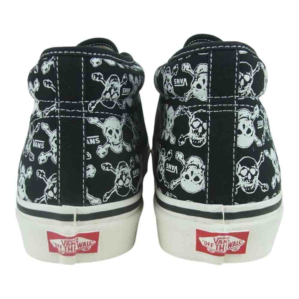 VANS バンズ US企画 CHUKKA 49 DX SKULLS チャッカ スカル ハイカット スニーカー ブラック系 ホワイト系 28.0cm【極上美品】【中古】