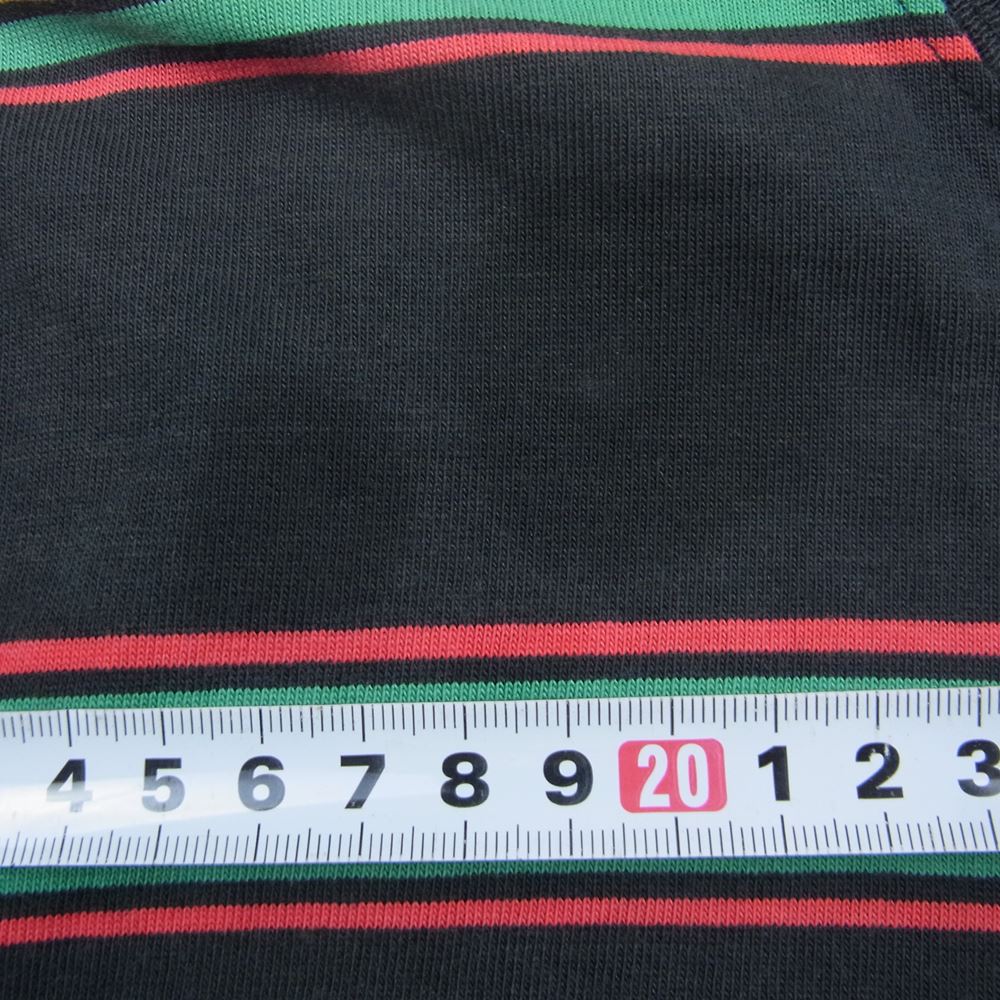 STUSSY ステューシー 80s 90s ヴィンテージ オールド 黒タグ ボーダーポケット TEE 半袖 Tシャツ ラスタ ブラック系【中古】