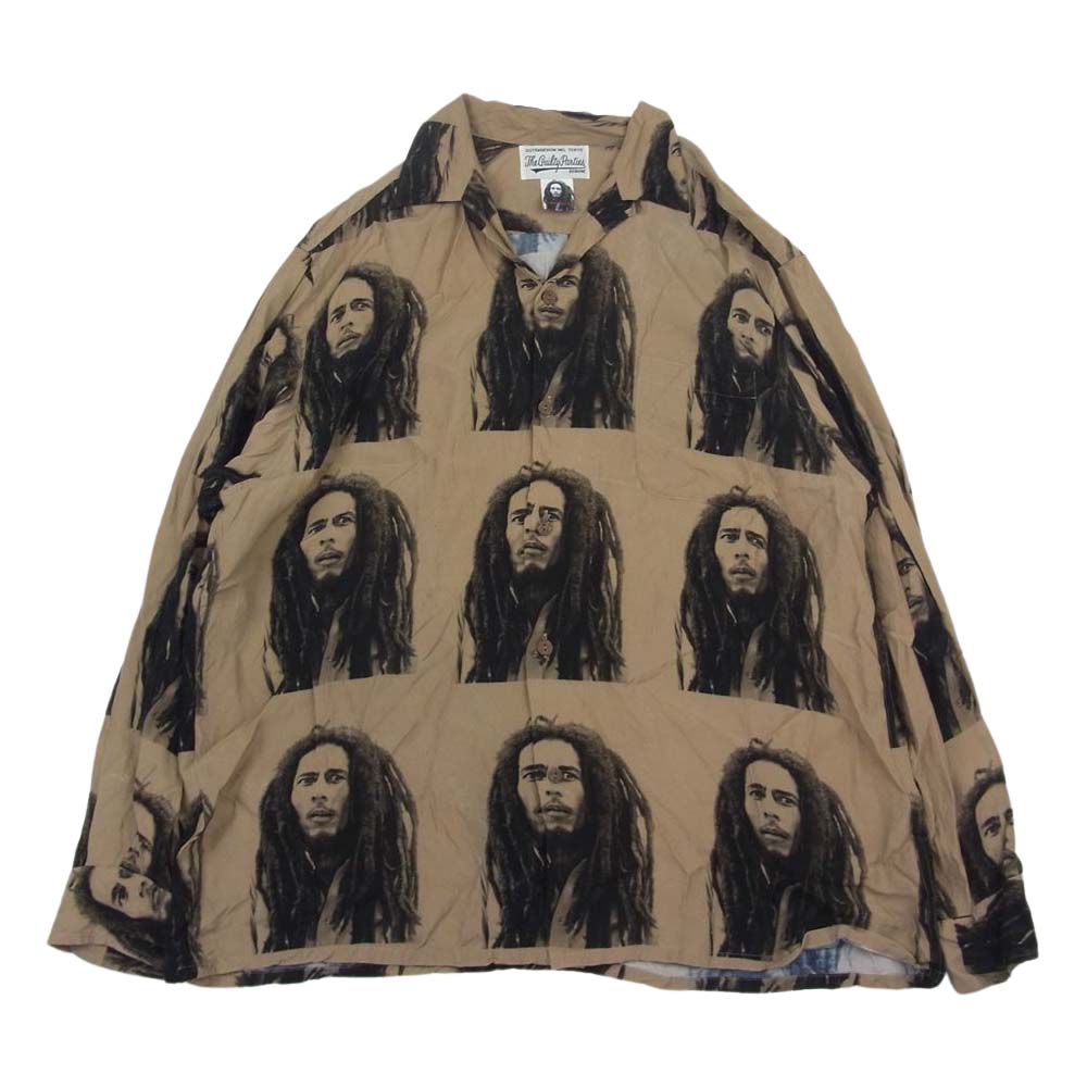 WACKO MARIA ワコマリア 22AW  BOB MARLEY / HAWAIIAN SHIRT TYPE-1  ライトブラウン系 XL【中古】