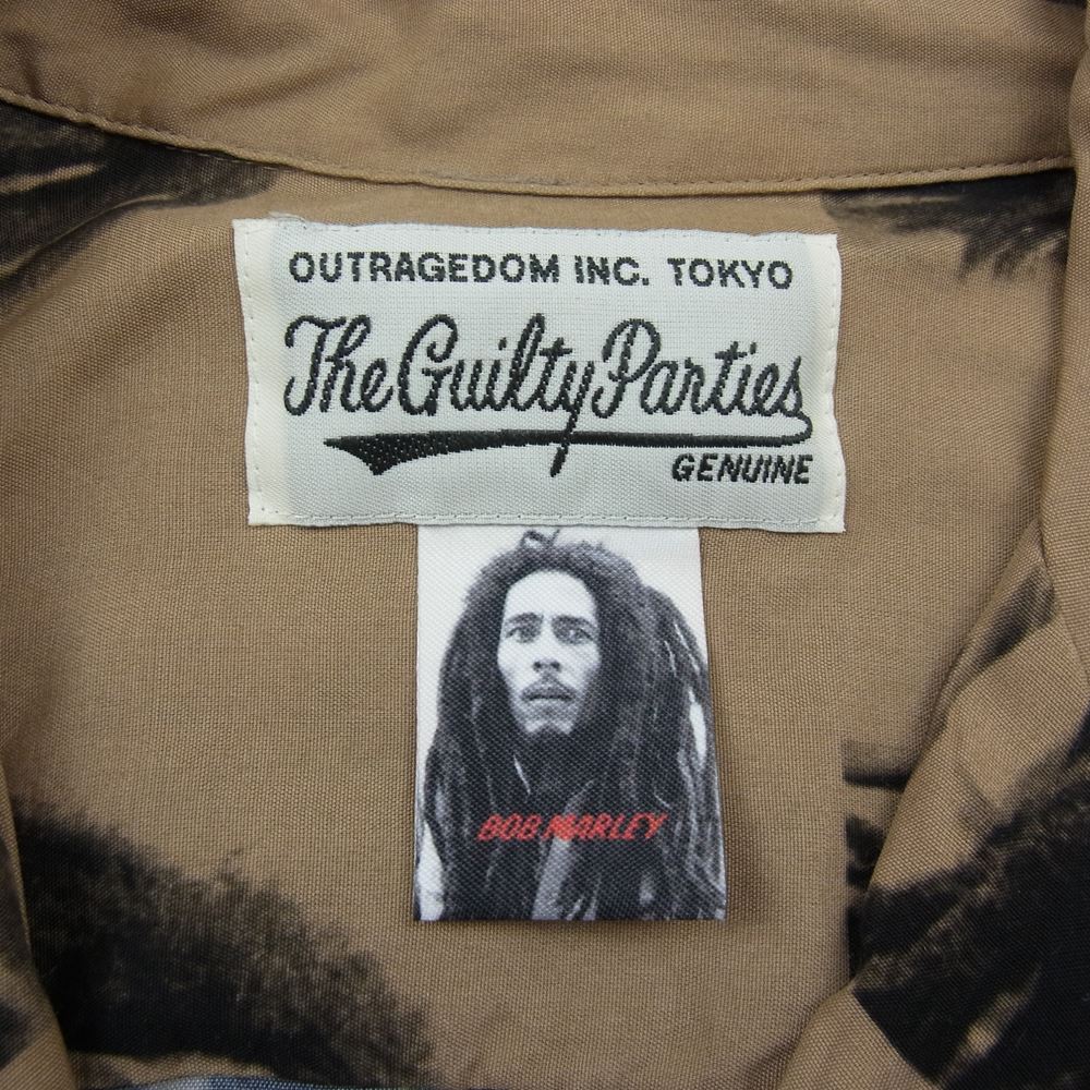 WACKO MARIA ワコマリア 22AW  BOB MARLEY / HAWAIIAN SHIRT TYPE-1  ライトブラウン系 XL【中古】