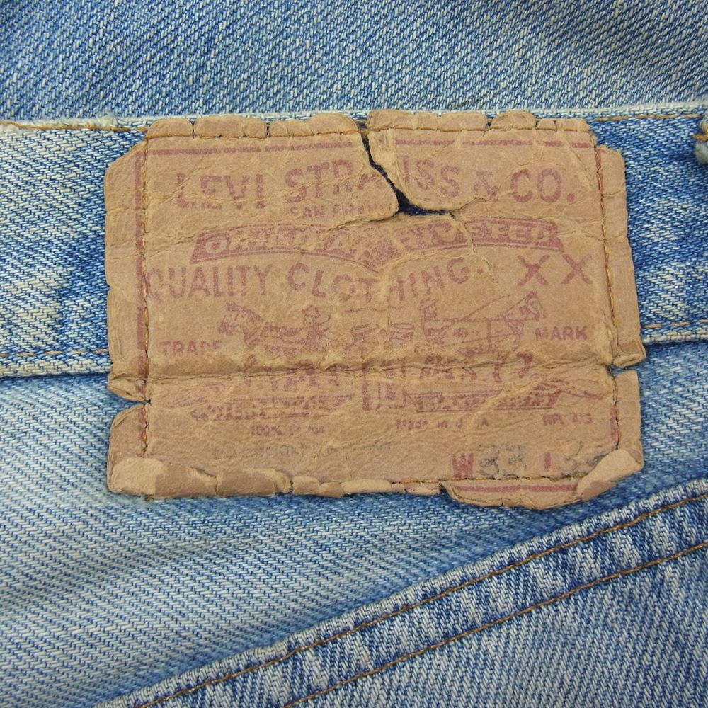 Levi's リーバイス 501 66前期 small e ヴィンテージ デニムパンツ 刻印6 赤耳 インディゴブルー系 33【中古】