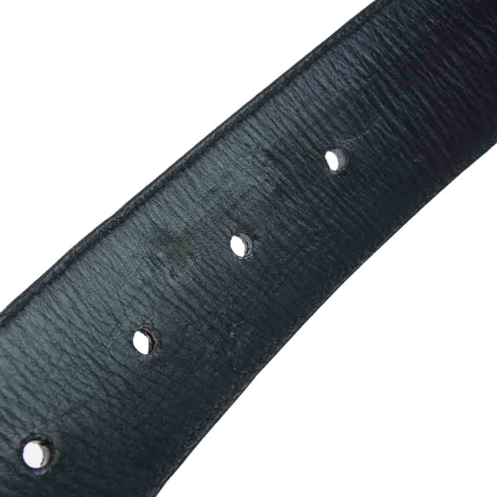CHROME HEARTS クロムハーツ（原本無） OVAL CROSS STRAP1.5  1.5 クラシック オーバル バックル レザー ベルト ブラック系 34【中古】