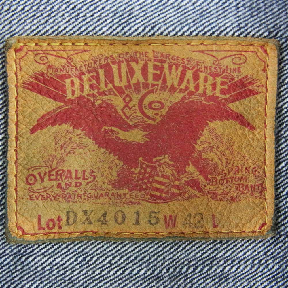 DELUXEWARE DX4015 FIRST MODEL JACKET 1st モデル デニム トラッカー ジャケット 42【美品】【中古】