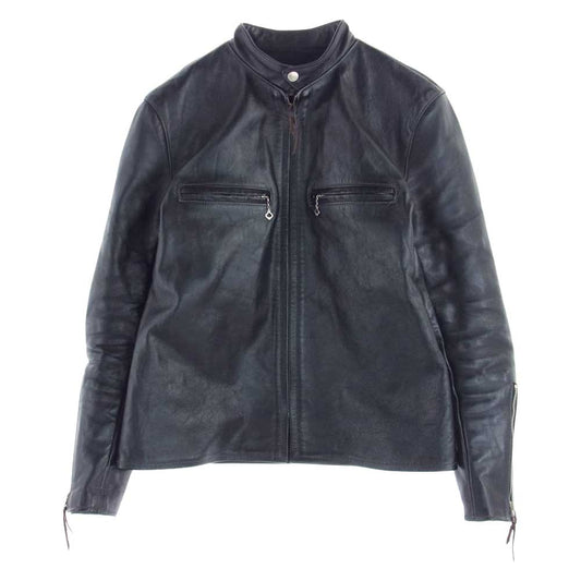The REAL McCOY'S ザリアルマッコイズ  J-100  BUCO SINGLE RIDER'S JACKET ブコ シングルライダース ジャケット ホースハイド 馬革 ブラック系 40【中古】
