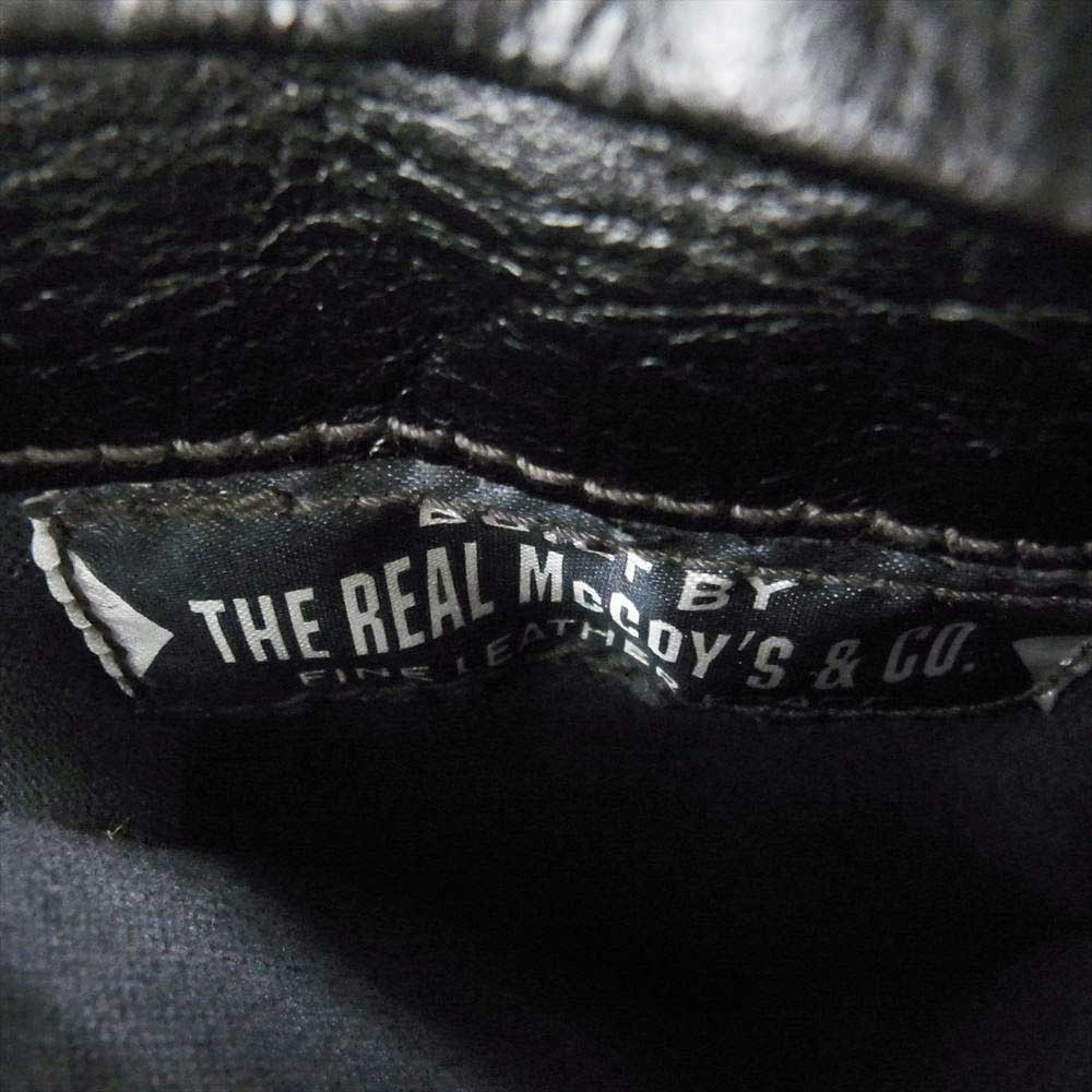 The REAL McCOY'S ザリアルマッコイズ  J-100  BUCO SINGLE RIDER'S JACKET ブコ シングルライダース ジャケット ホースハイド 馬革 ブラック系 40【中古】