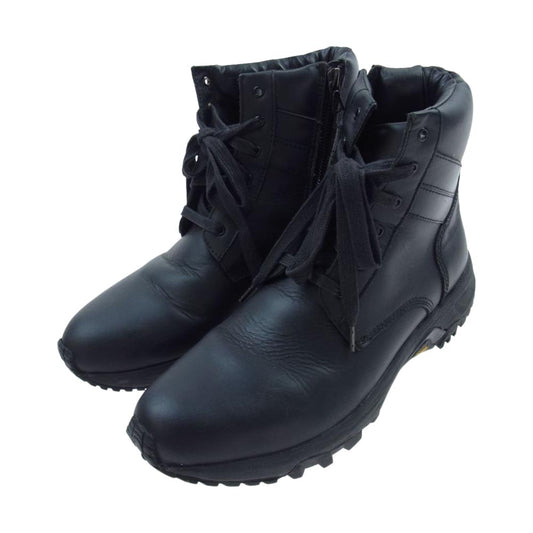 ISAMUKATAYAMA BACKLASH イサムカタヤマバックラッシュ 596-01 オイルステアーレザー サイドジップ ハイカット スニーカー ブーツ ブラック系 M【中古】